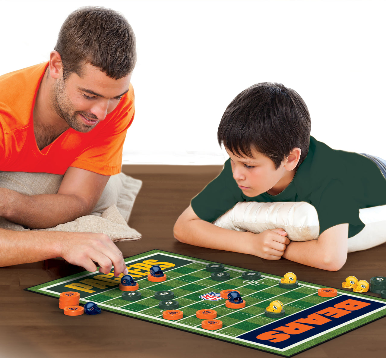 Green Bay Packers vs Chicago Bears Rivalry Checkers Board Game by Masterpieces