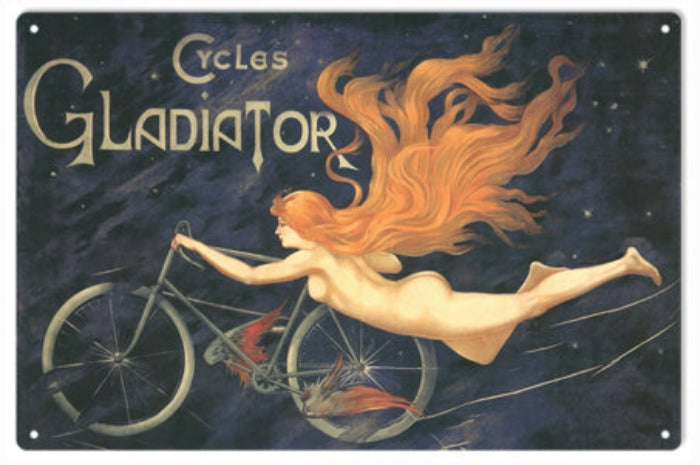 Cycle Gladiator 12" x 18" Metal Aluminum Sign - RG100
