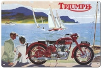 Triumph Classic British Motorcycle 12" x 18" Aluminum Metal Sign RG115B