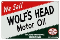 Wolfs Head Motor Oil 12" x 18" Aluminum Metal Sign - RG1210