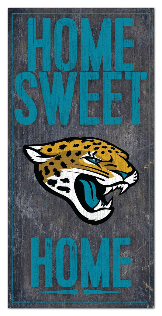 Jacksonville Jaguars Home Sweet Home 6" x 12" Sign by Fan Creations