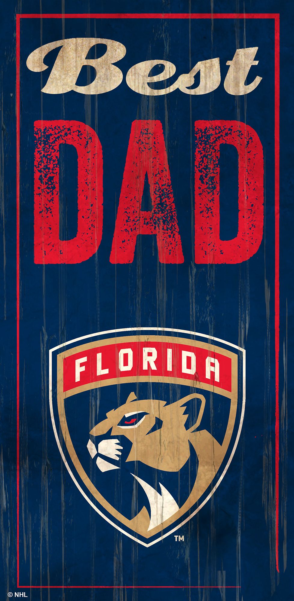 Florida Panthers Best Dad Sign by Fan Creations