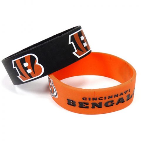 Cincinnati Bengals Pack of 2 Silicone Bracelet by Aminco