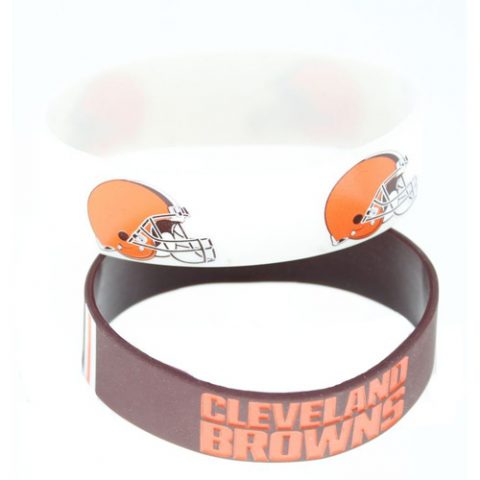 Cleveland Browns Pack of 2 Silicone Bracelet by Aminco