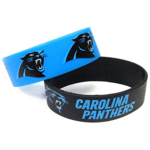 Carolina Panthers Pack of 2 Silicone Bracelet by Aminco