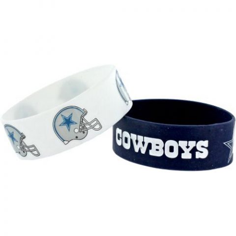 Dallas Cowboys Pack of 2 Silicone Bracelet by Aminco