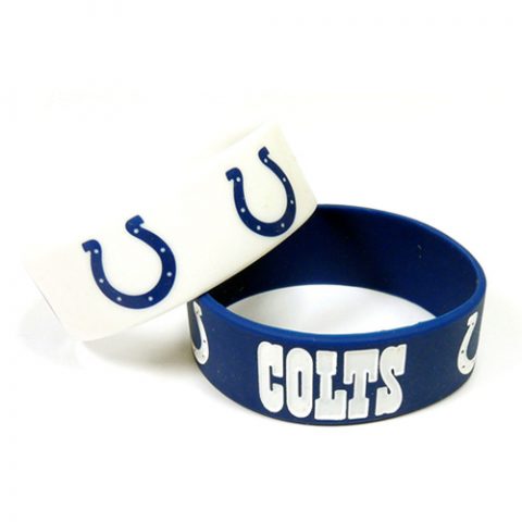 Indianapolis Colts Pack of 2 Silicone Bracelet by Aminco