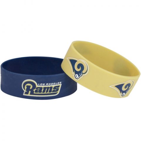 Los Angeles Rams Pack of 2 Silicone Bracelet by Aminco
