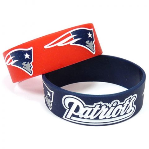 New England Patriots Pack of 2 Silicone Bracelet by Aminco
