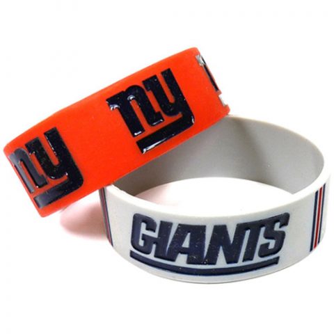 New York Giants Pack of 2 Silicone Bracelet by Aminco