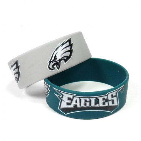 Philadelphia Eagles Pack of 2 Silicone Bracelet by Aminco