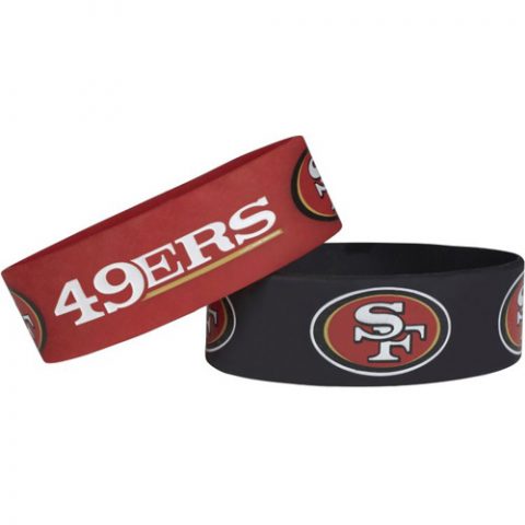 San Francisco 49ers Pack of 2 Silicone Bracelet by Aminco