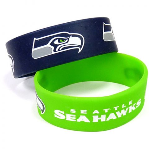 Seattle Seahawks Pack of 2 Silicone Bracelet by Aminco