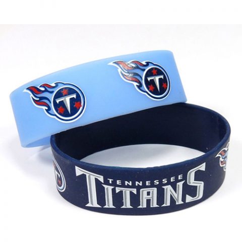 Tennessee Titans Pack of 2 Silicone Bracelet by Aminco