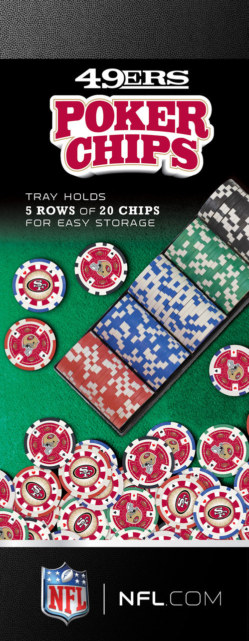San Francisco 49ers Poker Chips 100 Piece Set by Masterpieces