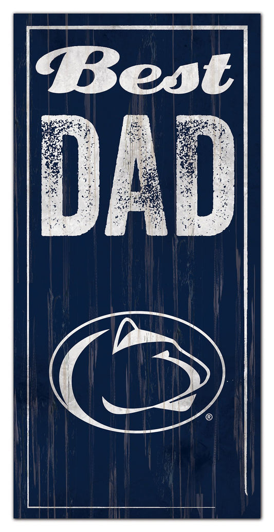 Penn State Nittany Lions Best Dad 6" x 12" Sign by Fan Creations