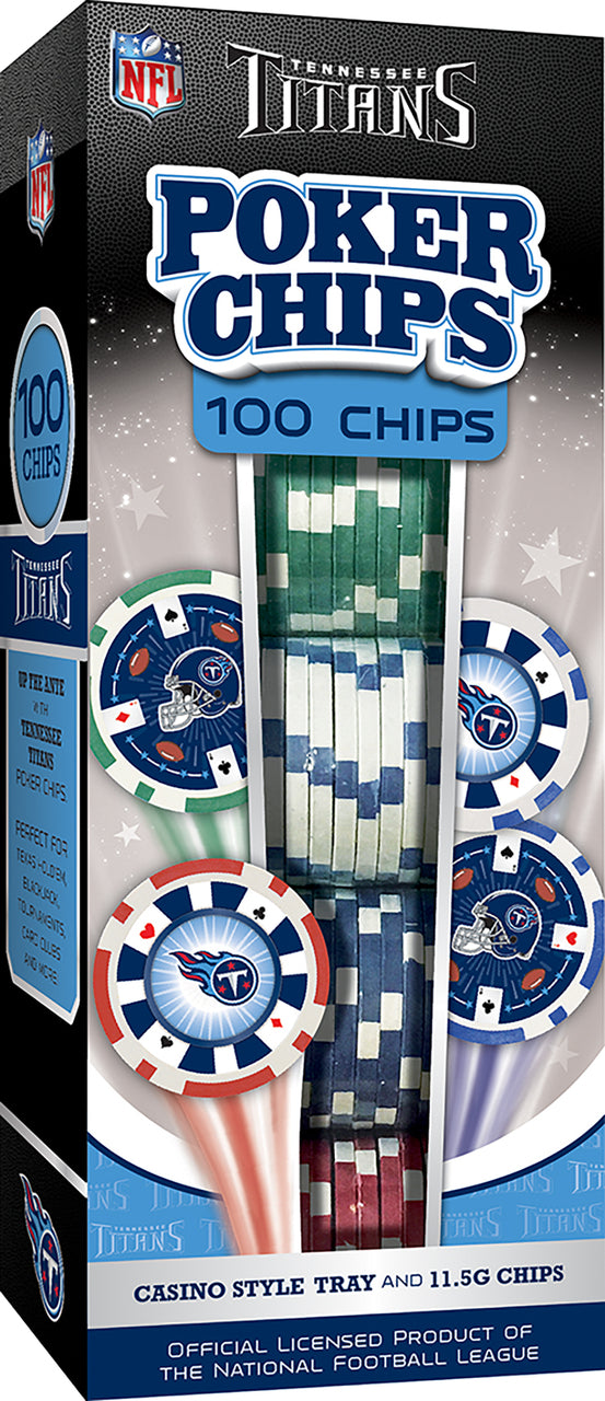 Tennessee Titans Poker Chips 100 Piece Set by Masterpieces