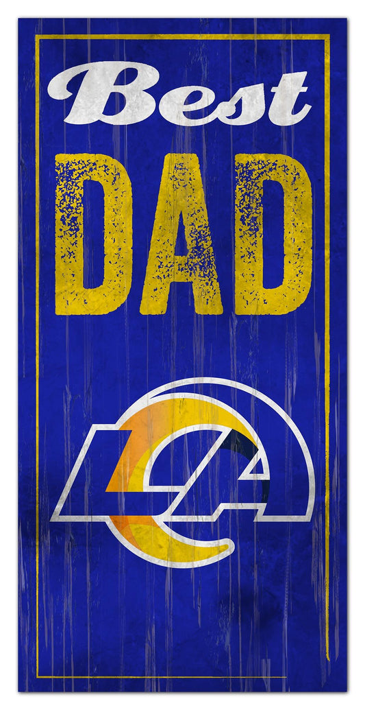 Los Angeles Rams Best Dad Sign by Fan Creations