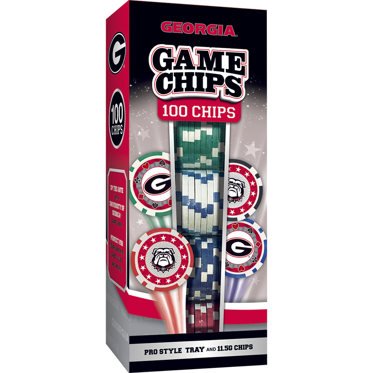 Georgia Bulldogs Poker Chips 100 Piece Set by Masterpieces