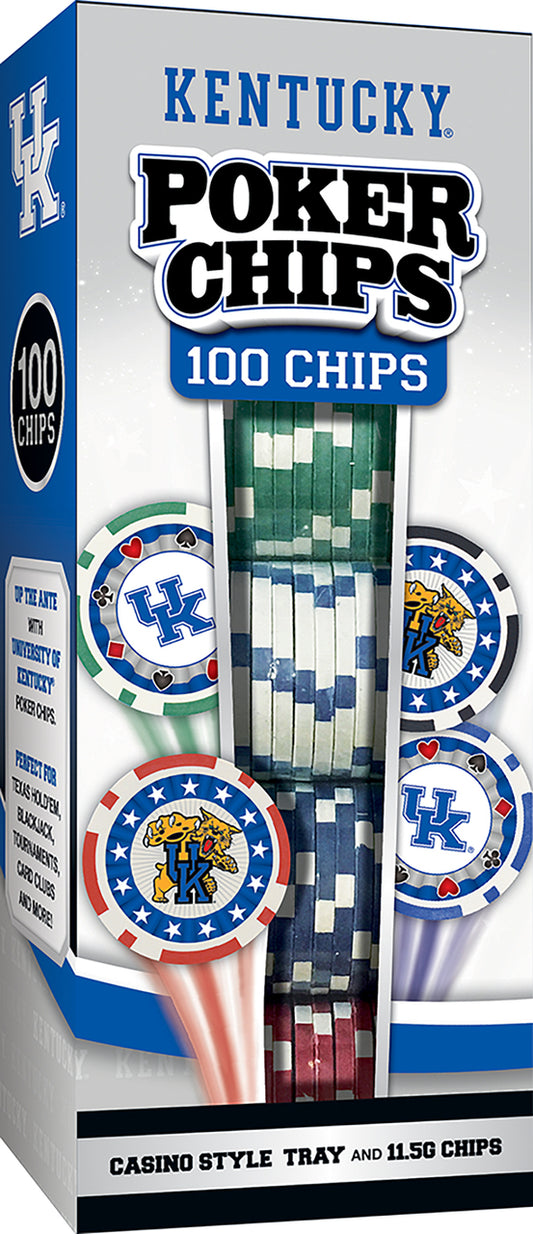 Kentucky Wildcats Poker Chips 100 Piece Set by Masterpieces