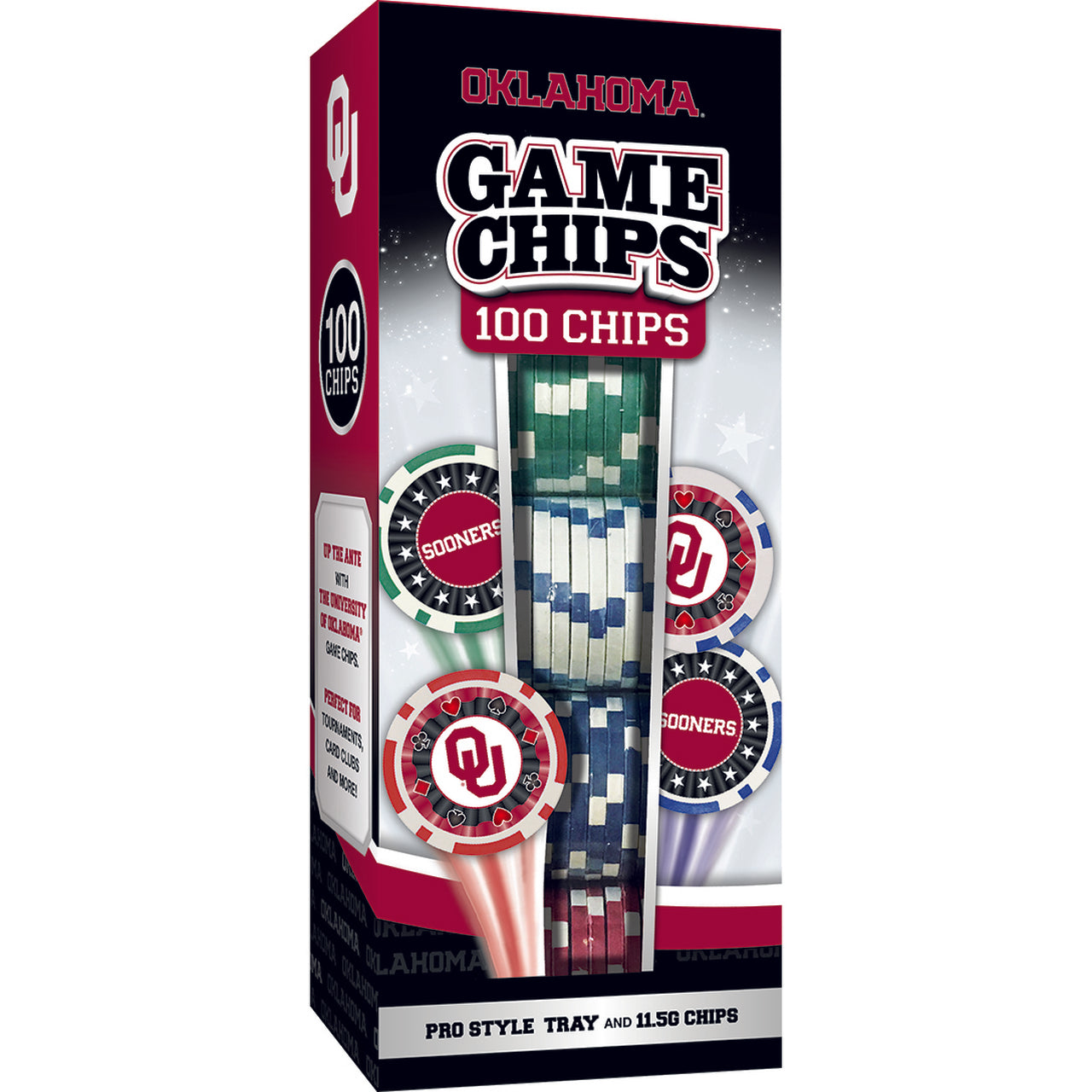 Oklahoma Sooners Poker Chips 100 Piece Set by Masterpieces