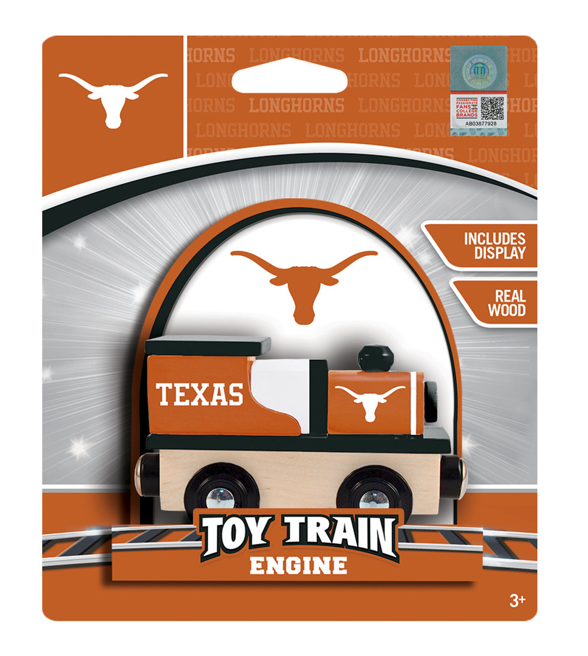 Texas Longhorns Wooden Toy Train Engine by Masterpieces