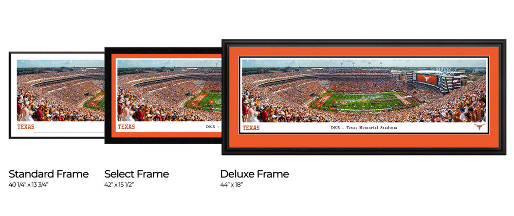 Texas Longhorns Football Panoramic Picture - DKR Texas Memorial Stadium Fan Cave Decor by Blakeway Panoramas