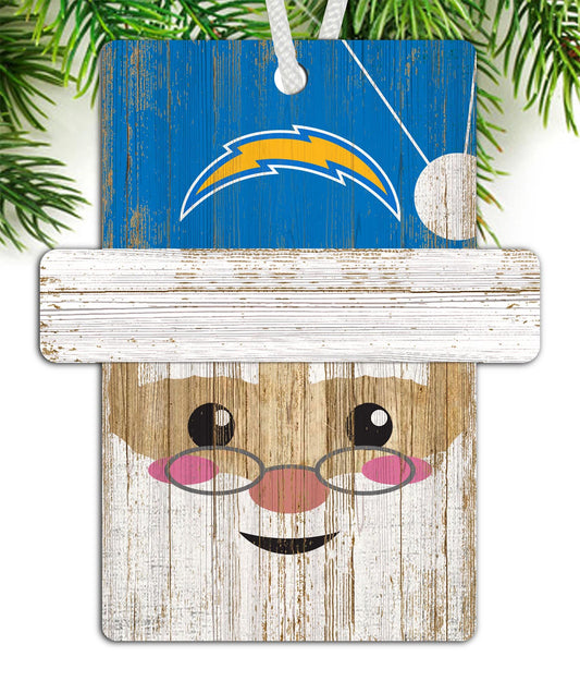 Los Angeles Chargers Santa Ornament by Fan Creations