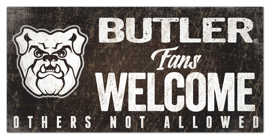 Butler Bulldogs Fans Welcome 6" x 12" Sign by Fan Creations