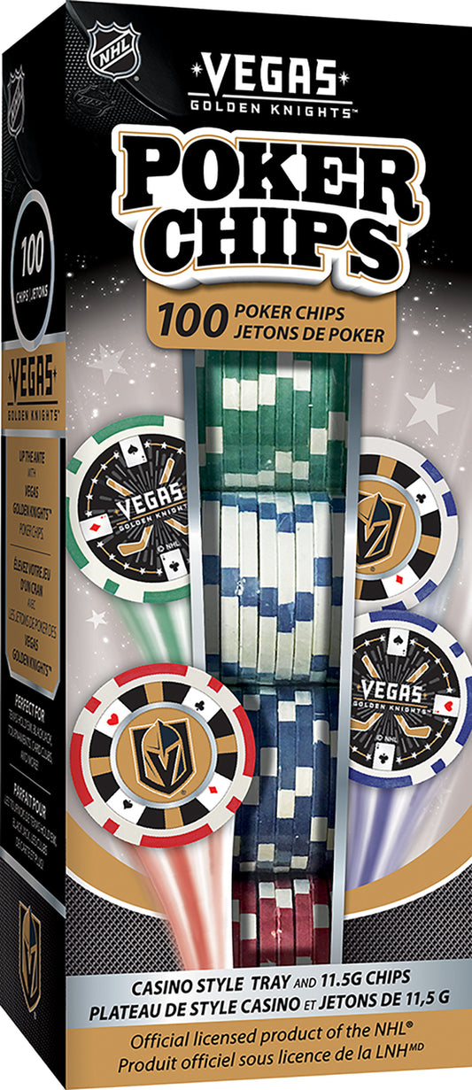 Vegas Golden Knights Poker Chips 100 Piece Set by Masterpieces