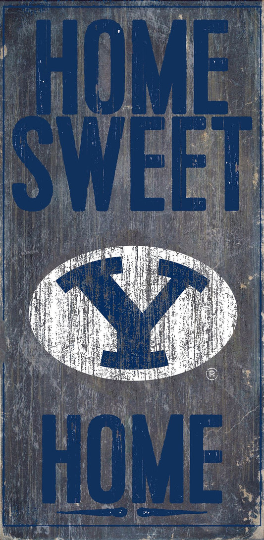 Brigham Young {BYU} Cougars Home Sweet Home 6" x 12" Sign by Fan Creations