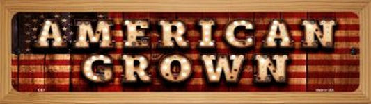 American Grown 4" x 18" Novelty Wood Mounted Metal Street Sign WB-K-851