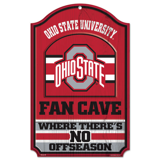 Ohio State Buckeyes 11" x 17" Fan Cave Wood Sign by Wincraft