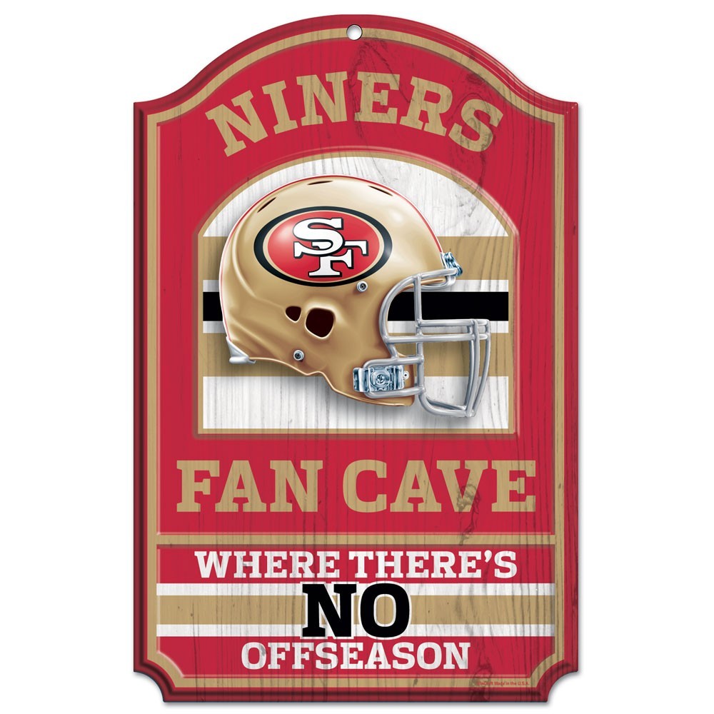 San Francisco 49ers 11" x 17" Fan Cave Wood Sign by Wincraft