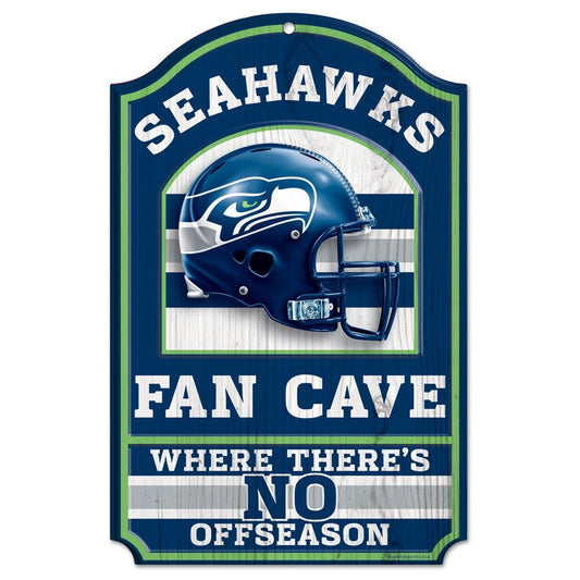 Seattle Seahawks 11" x 17" Fan Cave Wood Sign by Wincraft
