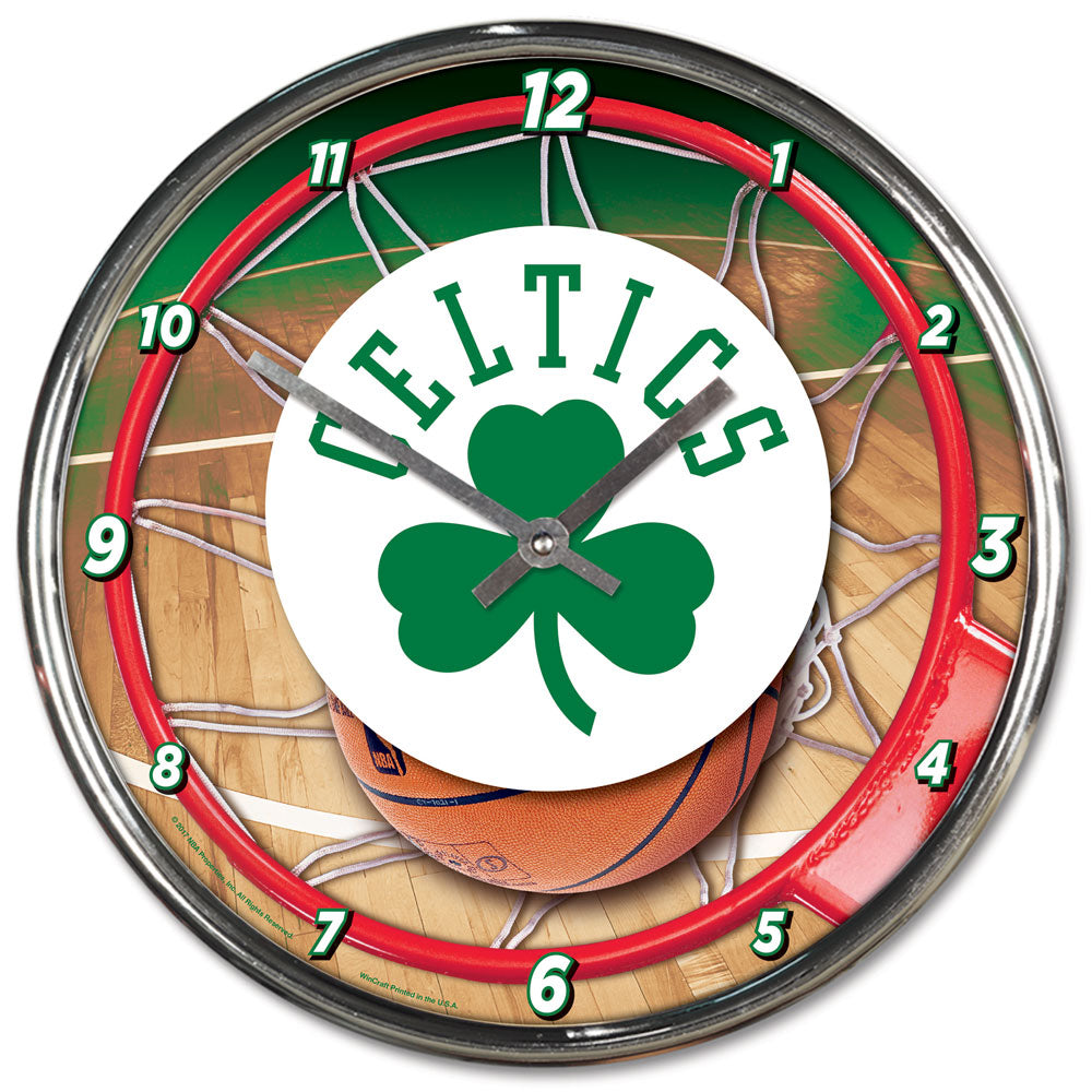 Boston Celtics 12" Round Chrome Wall Clock by Wincraft