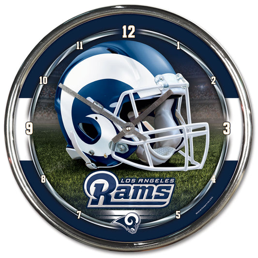 Los Angeles Rams 12" Round Chrome Wall Clock by Wincraft