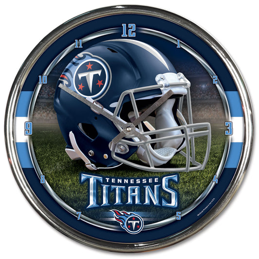 Tennessee Titans 12" Round Chrome Wall Clock by Wincraft