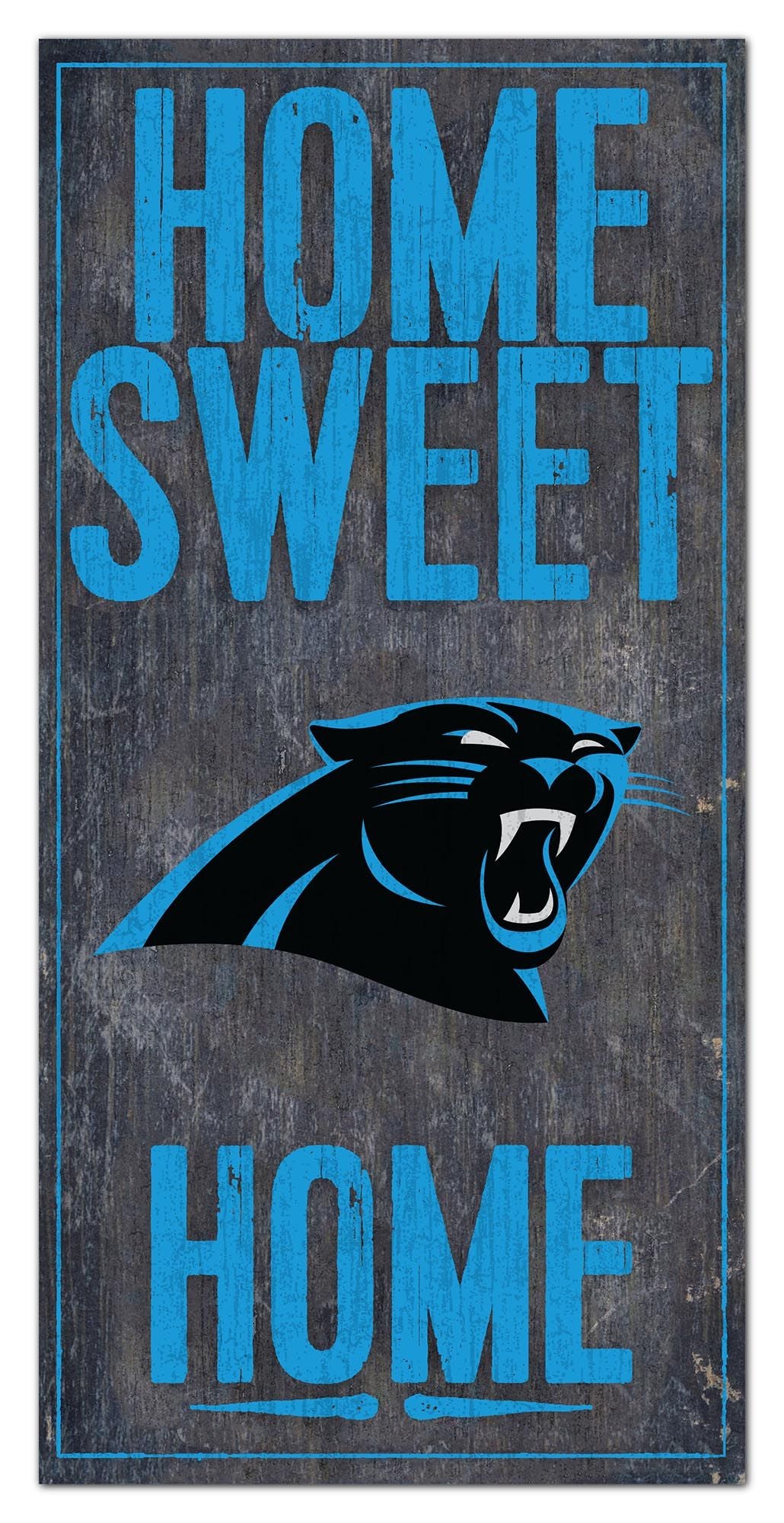Carolina Panthers Home Sweet Home 6" x 12" Sign by Fan Creations