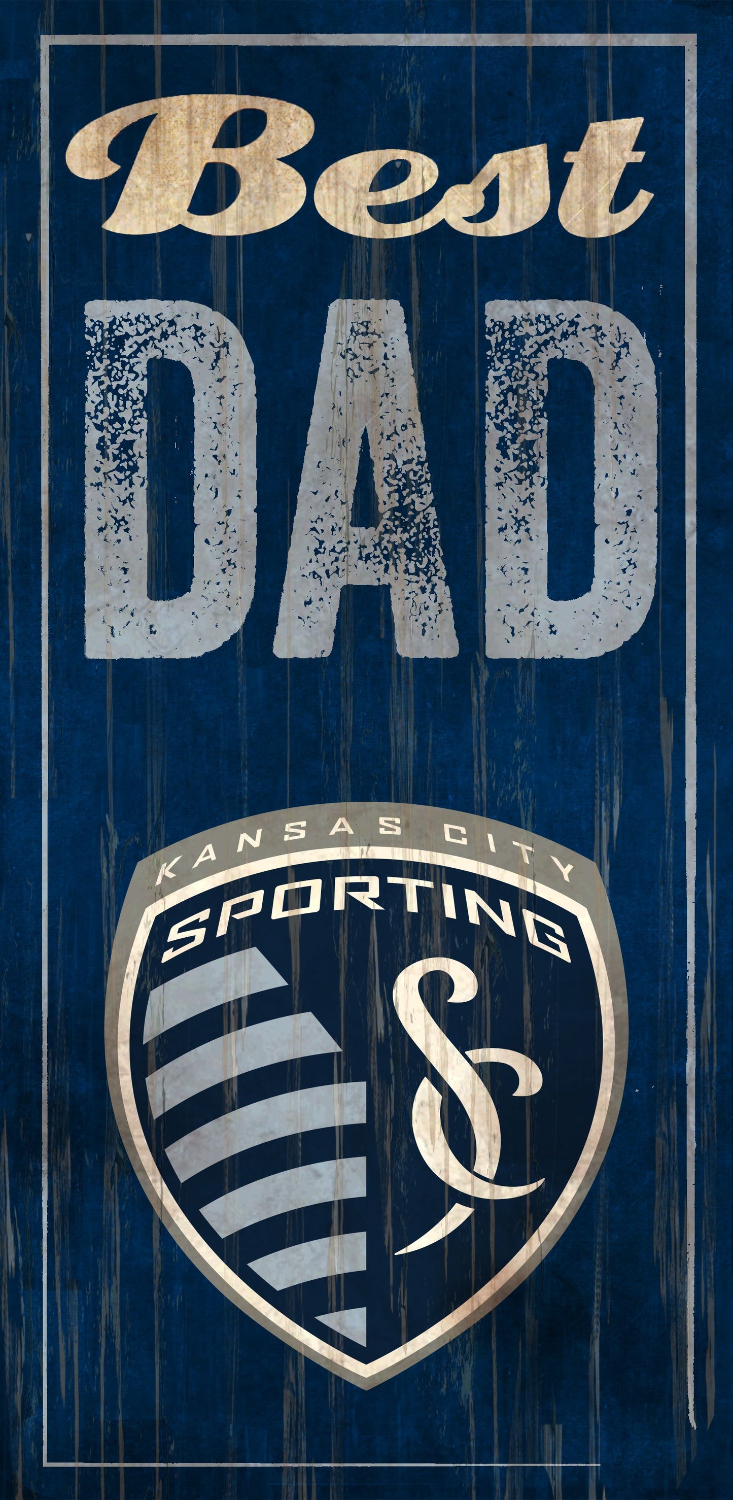 Kansas City Sporting Best Dad 6" x 12" Sign by Fan Creations