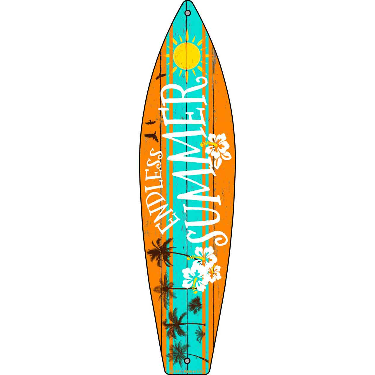 Endless Summer 17" x 4.5" Metal Novelty Surfboard Sign SB-031