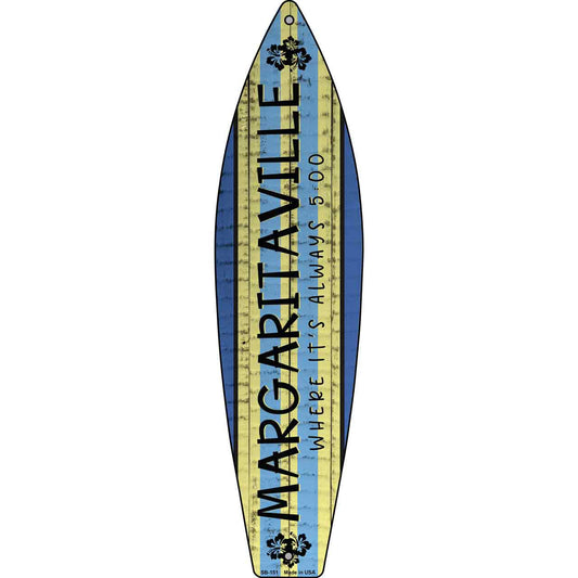 Margaritaville 17" x 4.5" Metal Novelty Surfboard Sign SB-151