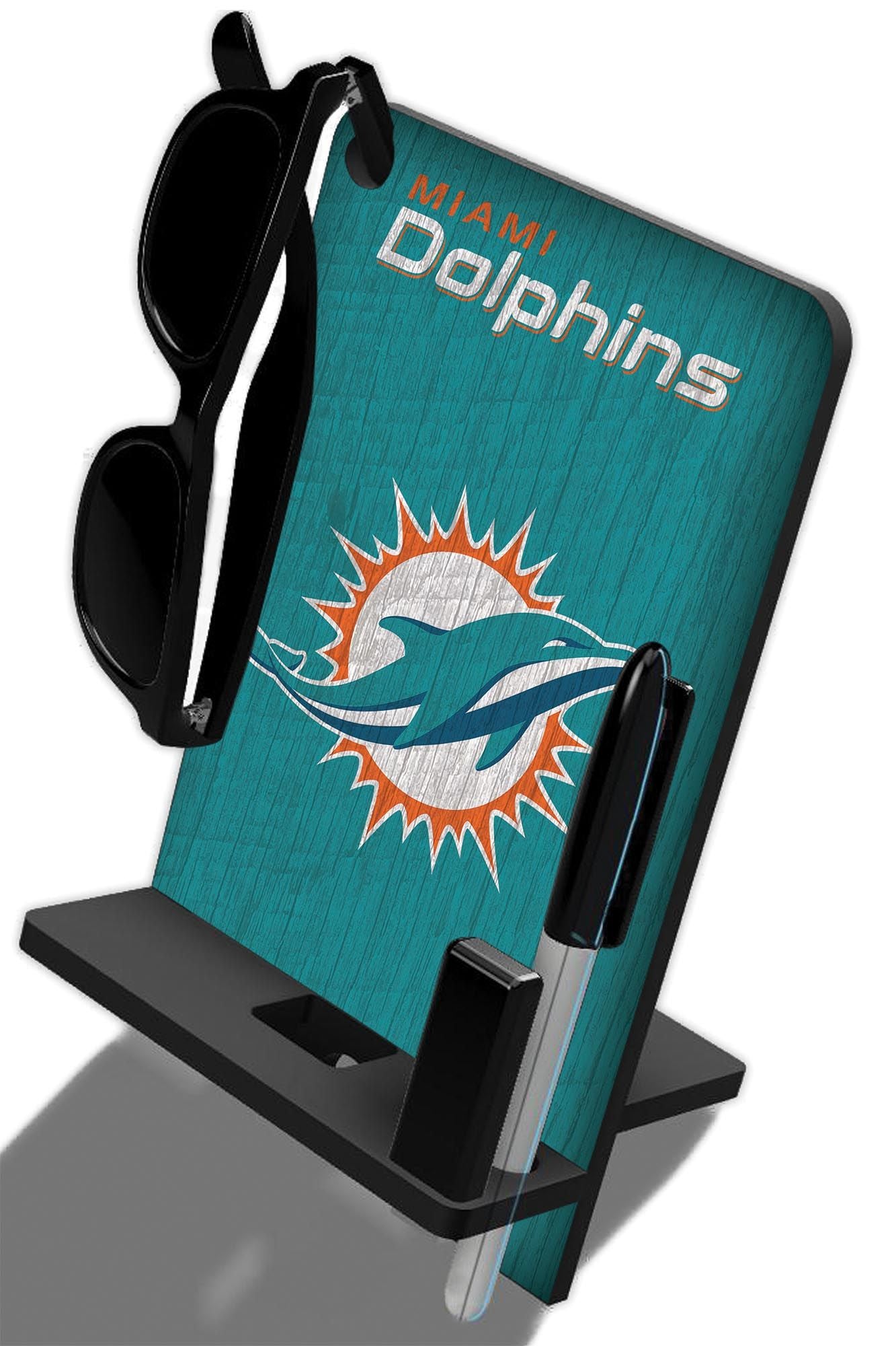 Miami Dolphins 4-in-1 Desktop Phone Stand by Fan Creations