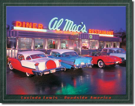 LEWIS - Al Mac Diner 16" x 12.5" Metal Tin Sign - 1129