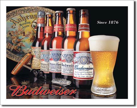 BUD - History of Bud Metal Tin Sign - 1155