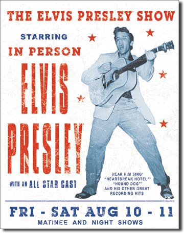 Elvis Presley Show 12.5" x 16" - Metal Tin Sign - 1197