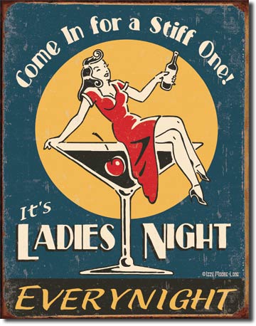 Moore - Ladies Night 12.5" x 16"Metal Tin Sign - 1298