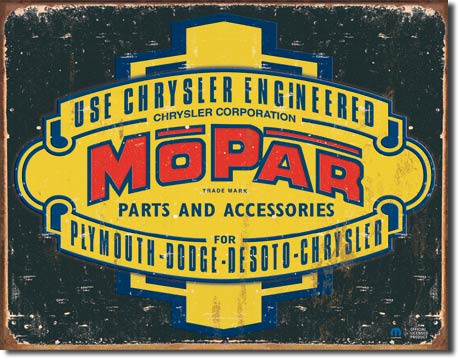 Mopar '37 - '47 Logo 16" x 12.5"  Metal Tin Sign - 1314
