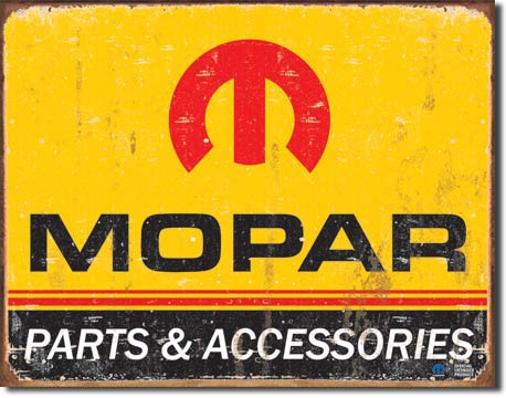 Mopar Logo '64 - '71  Distressed 16" x 12.5" Metal Tin Sign - 1315