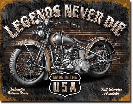 Legends - Never Die 16" x 12.5" Metal Tin Sign - 1630